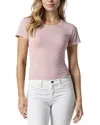 Three Dots Cotton Short Sleeve Crewneck Tee In Zephyr