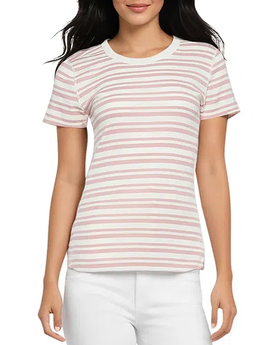Three Dots Cotton Short Sleeve Crewneck Tee In Zephyr Mat