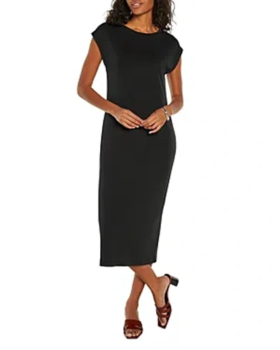 Three Dots Cupro Muscle Dress In Black Beauty