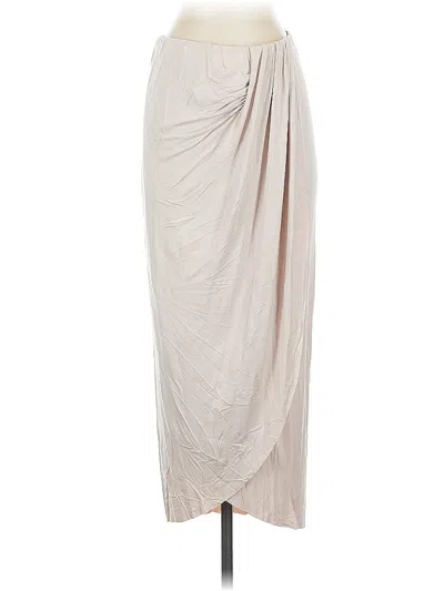 Pre-owned Three Dots Formal Skirt In Silver