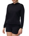 Three Dots High/low Hoodie In Black Beauty