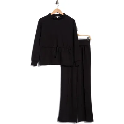 Three Dots Janice Top & Pants Set In Black Beauty