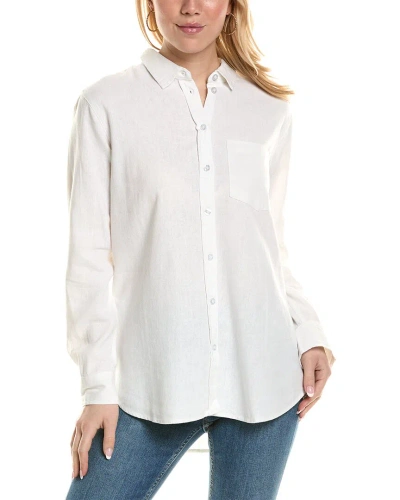 Three Dots Linen-blend Button-up Shirt