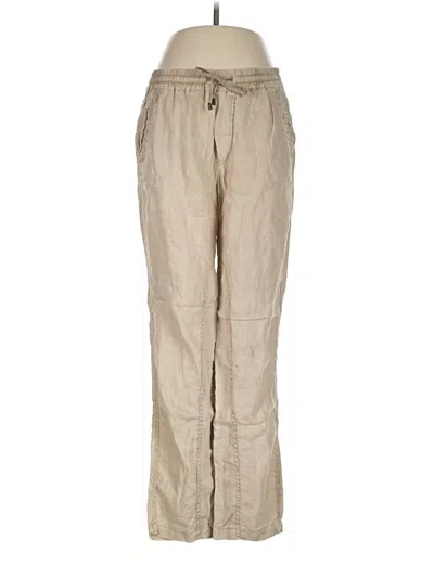 Pre-owned Three Dots Linen Pants In Tan