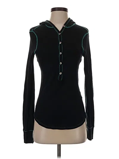 Pre-owned Three Dots Long Sleeve Top Black Turtleneck Tops