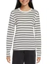 Three Dots Long Sleeve Top In Multi
