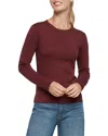 Three Dots Long Sleeve Top In Purple