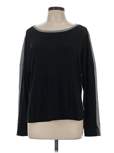 Pre-owned Three Dots Long Sleeve T-shirt In Black