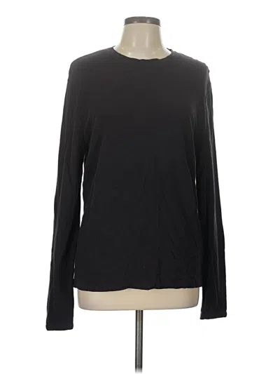Pre-owned Three Dots Long Sleeve T-shirt In Black