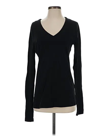 Pre-owned Three Dots Long Sleeve T-shirt In Black
