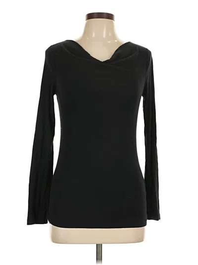 Pre-owned Three Dots Long Sleeve T-shirt In Black