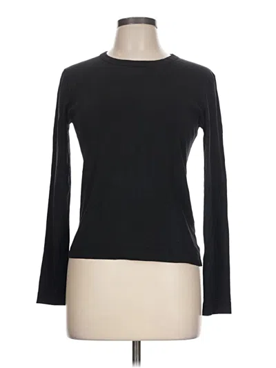 Pre-owned Three Dots Long Sleeve T-shirt In Black