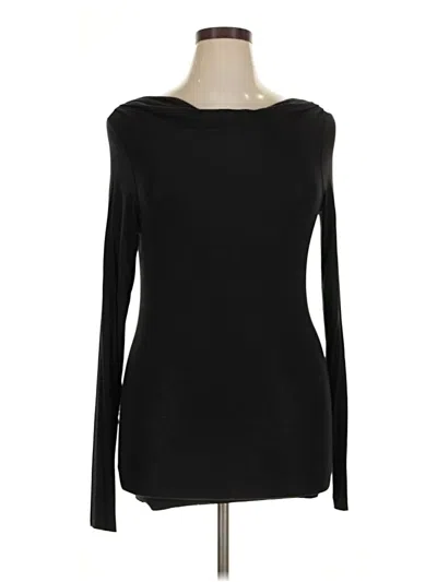 Pre-owned Three Dots Long Sleeve T-shirt In Black
