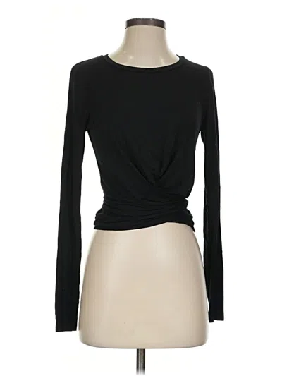 Pre-owned Three Dots Long Sleeve T-shirt In Black