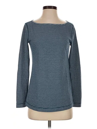 Pre-owned Three Dots Long Sleeve T-shirt In Blue