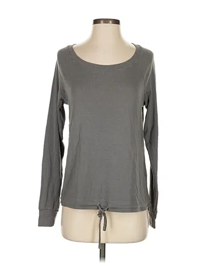 Pre-owned Three Dots Long Sleeve T-shirt In Gray