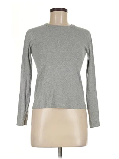 Pre-owned Three Dots Long Sleeve T-shirt In Gray