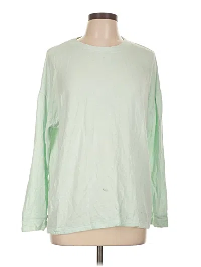 Pre-owned Three Dots Long Sleeve T-shirt In Green