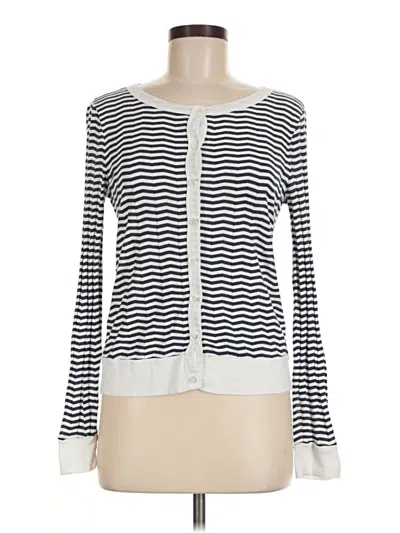 Pre-owned Three Dots Long Sleeve T-shirt In Ivory