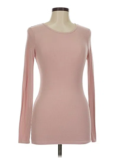 Pre-owned Three Dots Long Sleeve T-shirt In Pink