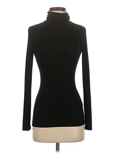 Pre-owned Three Dots Long Sleeve Turtleneck In Black