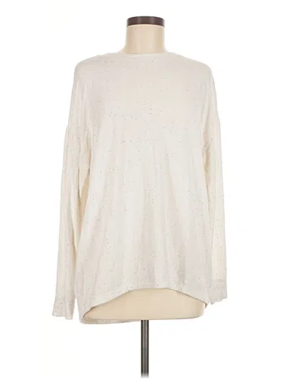 Pre-owned Three Dots Long Sleeve Turtleneck In Ivory