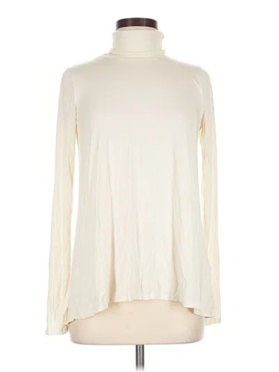 Pre-owned Three Dots Long Sleeve Turtleneck In Ivory