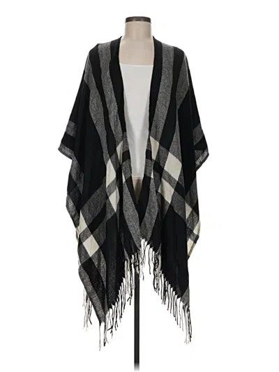 Three Dots Poncho In Black