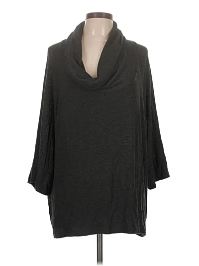 Pre-owned Three Dots Poncho In Gray