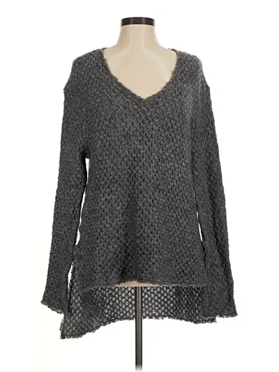 Pre-owned Three Dots Pullover Sweater In Gray
