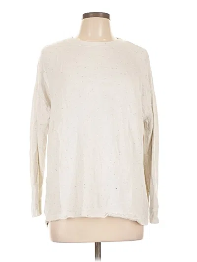 Pre-owned Three Dots Pullover Sweater In Ivory