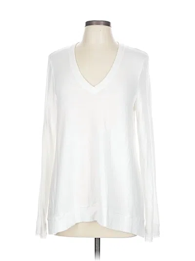 Pre-owned Three Dots Pullover Sweater In White