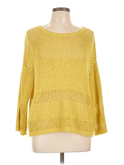 Pre-owned Three Dots Pullover Sweater In Yellow