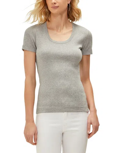 Three Dots Scoop T-shirt In Gray