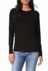Three Dots Shala Brushed Sweater In Black In Black
