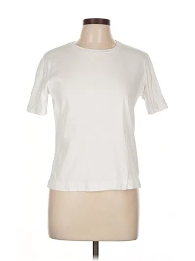 Pre-owned Three Dots Short Sleeve T-shirt In White