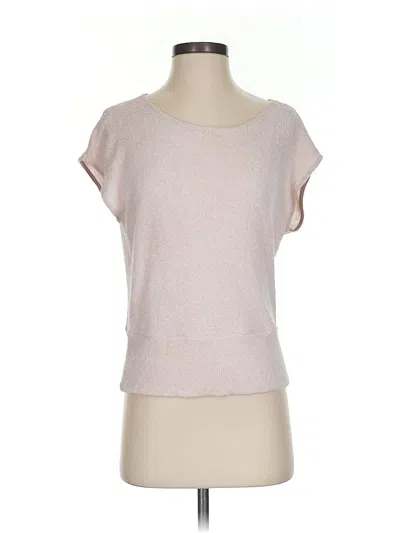 Pre-owned Three Dots Short Sleeve Top Pink Boatneck Tops