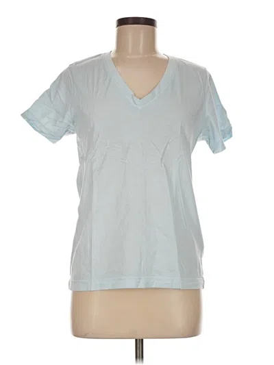 Pre-owned Three Dots Short Sleeve T-shirt In Blue