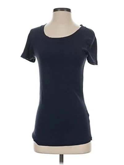 Pre-owned Three Dots Short Sleeve T-shirt In Blue
