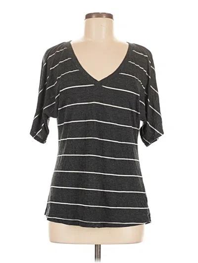 Pre-owned Three Dots Short Sleeve T-shirt In Gray