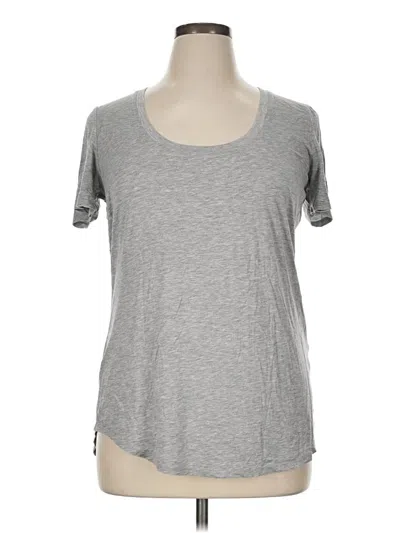 Pre-owned Three Dots Short Sleeve T-shirt In Gray