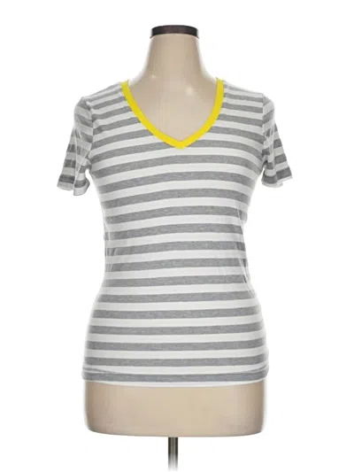 Pre-owned Three Dots Short Sleeve T-shirt In Gray