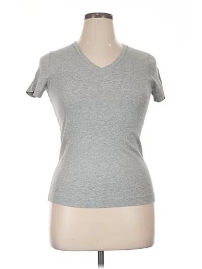 Pre-owned Three Dots Short Sleeve T-shirt In Gray