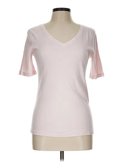 Pre-owned Three Dots Short Sleeve T-shirt In Pink
