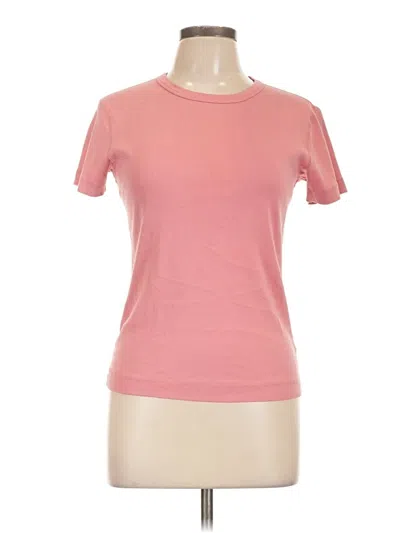 Pre-owned Three Dots Short Sleeve T-shirt In Pink