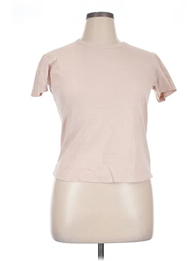 Pre-owned Three Dots Short Sleeve T-shirt In Pink