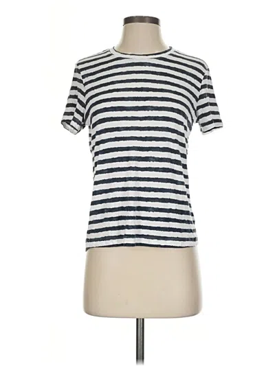 Pre-owned Three Dots Short Sleeve T-shirt In Silver