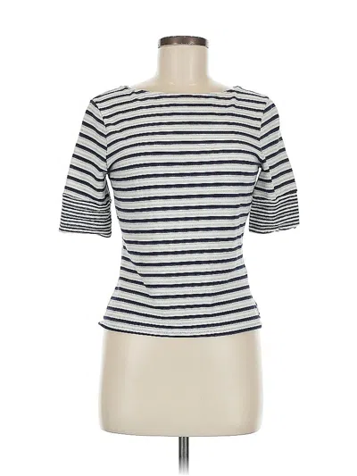 Pre-owned Three Dots Short Sleeve Turtleneck In White