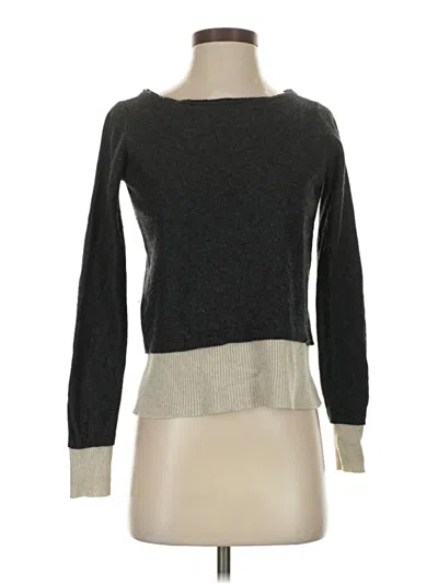 Pre-owned Three Dots Silk Pullover Sweater In Gray