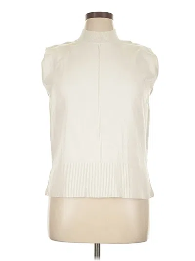 Pre-owned Three Dots Sleeveless Blouse In Ivory